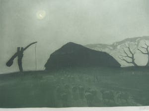 Tjeerd Bottema - MAANNACHT OP DE VELUWE // ETS-AQUATINT VAN TJEERD BOTTEMA kopen? Bied vanaf 60!