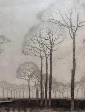 Jan Mankes - Originele Heliogravure Bomenrij 1927 kopen? Bied vanaf 360!