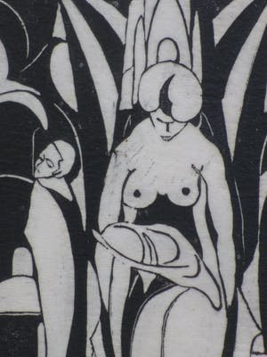 Niet of onleesbaar gesigneerd - Symbolistische voorstelling - Houtsnede kopen? Bied vanaf 1!