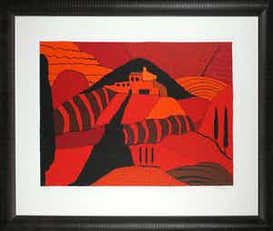 Ronald Boonacker - Zeefdruk, Villa Montesoggione - Ingelijst (Groot) verkocht voor € 80!