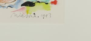 Nic Jonk - Zeefdruk, Z.T. Liggend figuur - Ingelijst kopen? Bied vanaf 1!