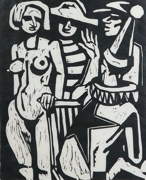 Kurt Scheele - Houtsnede, Situation im Februar kopen? Bied vanaf 50!