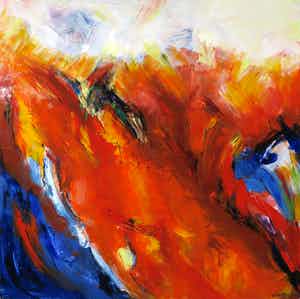 Marijke van der Windt - Acryl op paneel, Zonder titel verkocht voor € 50!