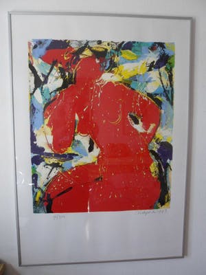 Nic Jonk - Zeefdruk. Titel, "Vrouw". kopen? Bied vanaf 120!