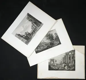 Robert Daudet - Gravure, Lot van drie landschappen kopen? Bied vanaf 1!