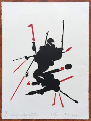 Henri Plaat - Insect-achtige constructie, litho kopen? Bied vanaf 55!