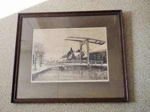 Herman Heuff - Gravure - Dorpsgezicht kopen? Bied vanaf 35!