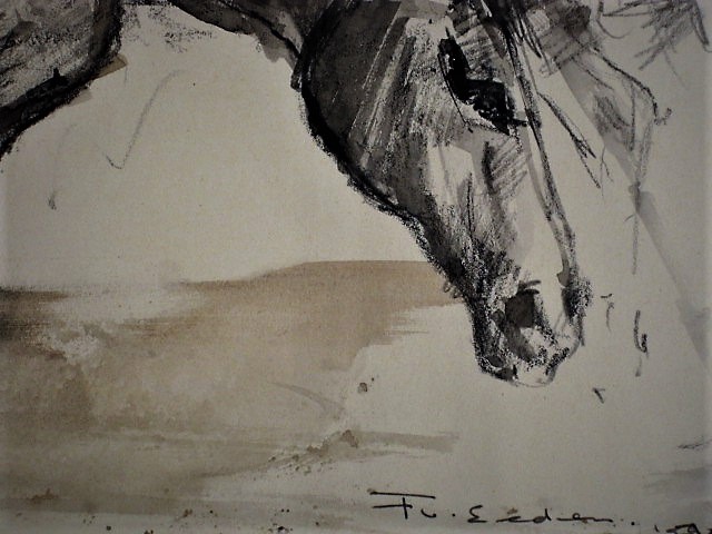 Frits van Eeden - Karakteristiek "Wilde Paarden" Aquarel van internationaal gelauwerde schilder kopen? Bied vanaf 1!