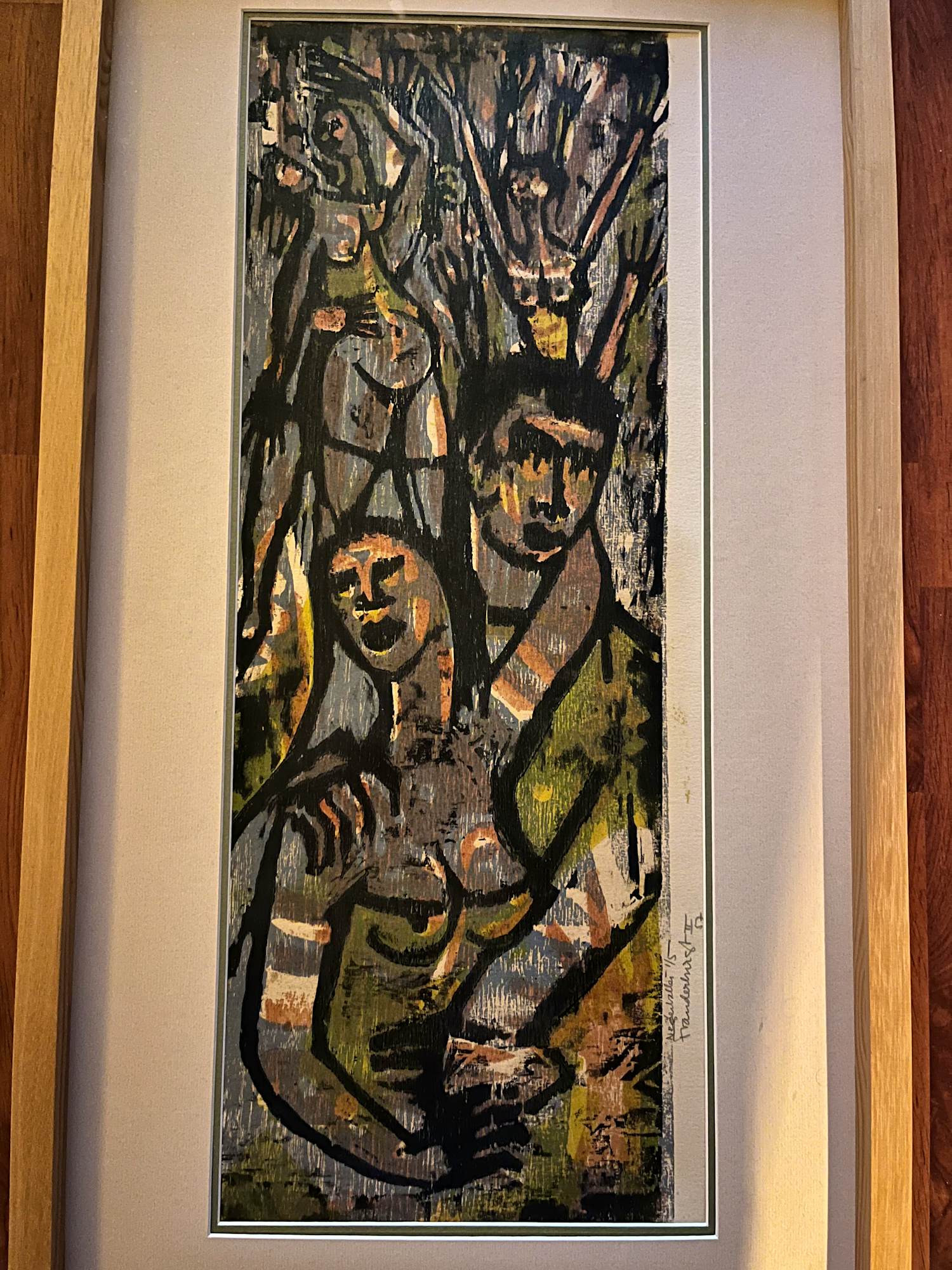 Flip van der Burgt - Naakte figuren, Houtsnede Zeer kleine oplage 1/5 kopen? Bied vanaf 200!