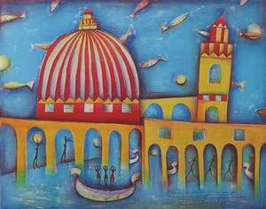 Marianne Aulman - Litho, Atlantis XIII - Ingelijst (Groot) kopen? Bied vanaf 20!