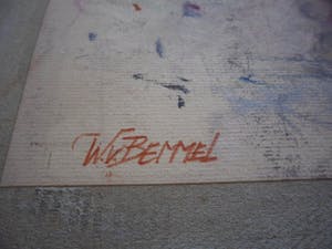 Wim van Bemmel - Pasteltekening. Dame in een stoel. kopen? Bied vanaf 35!