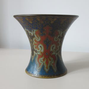 Plateelbakkerij Zuid-Holland - Mat platelen vaasje decor M109 kopen? Bied vanaf 35!