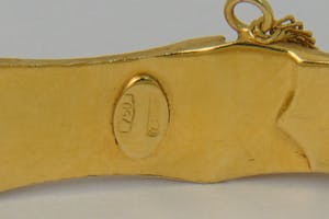 2527 - Elegante 18 karaats gouden "Bamboe" unisex armband - hollands keur kopen? Bied vanaf 370!