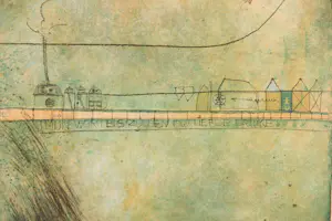 Michel van Overbeeke - Kleurets op papier, Mijn wortels zullen uw liefde drinken - Ingelijst (Groot) kopen? Bied vanaf 50!