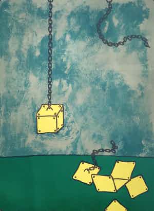 Mark Brusse - litho in passe partout verkocht voor € 65!