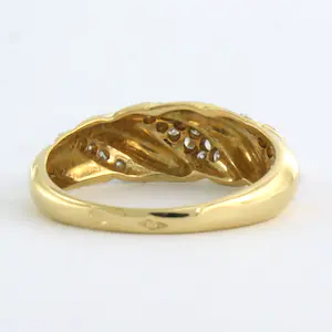 18k bicolor gouden ring met briljant geslepen diamanten tot. 0,20ct - G/H - SI kopen? Bied vanaf 285!