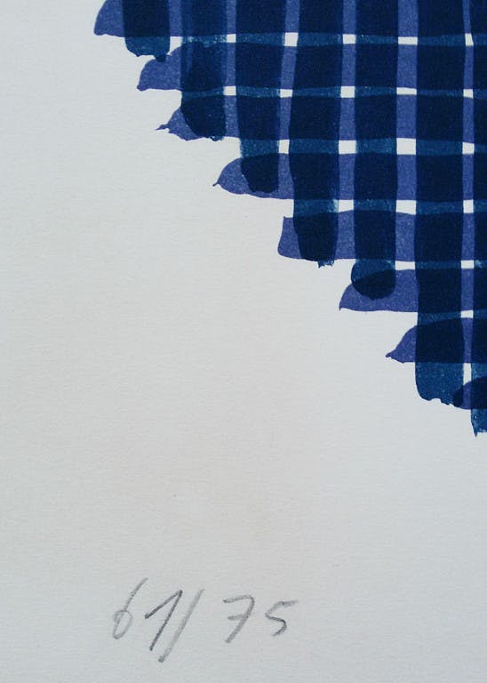 Daniel Graffin - Compositie van blauwe lijnen, litho kopen? Bied vanaf 95!
