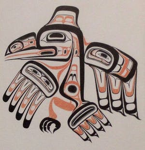 Bill Reid - Ingelijste zeefdruk: Haida Raven "Xuuya" - 1972 kopen? Bied vanaf 150!