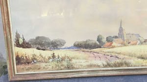 Jan Simon Knikker (jr.) - C4390-2, onder pseudoniem J. v/d Venne, bij Oirschot, NB, aquarel kopen? Bied vanaf 25!