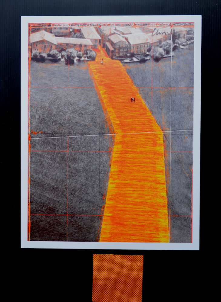 Christo - The Floating Piers=grote offset + stof=handgesigneerd verkocht voor € 58!