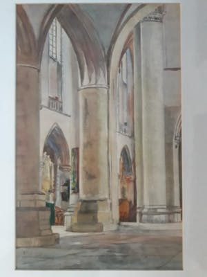 Henri Savrij - Interieur St Bavo kerk Haarlem kopen? Bied vanaf 49!