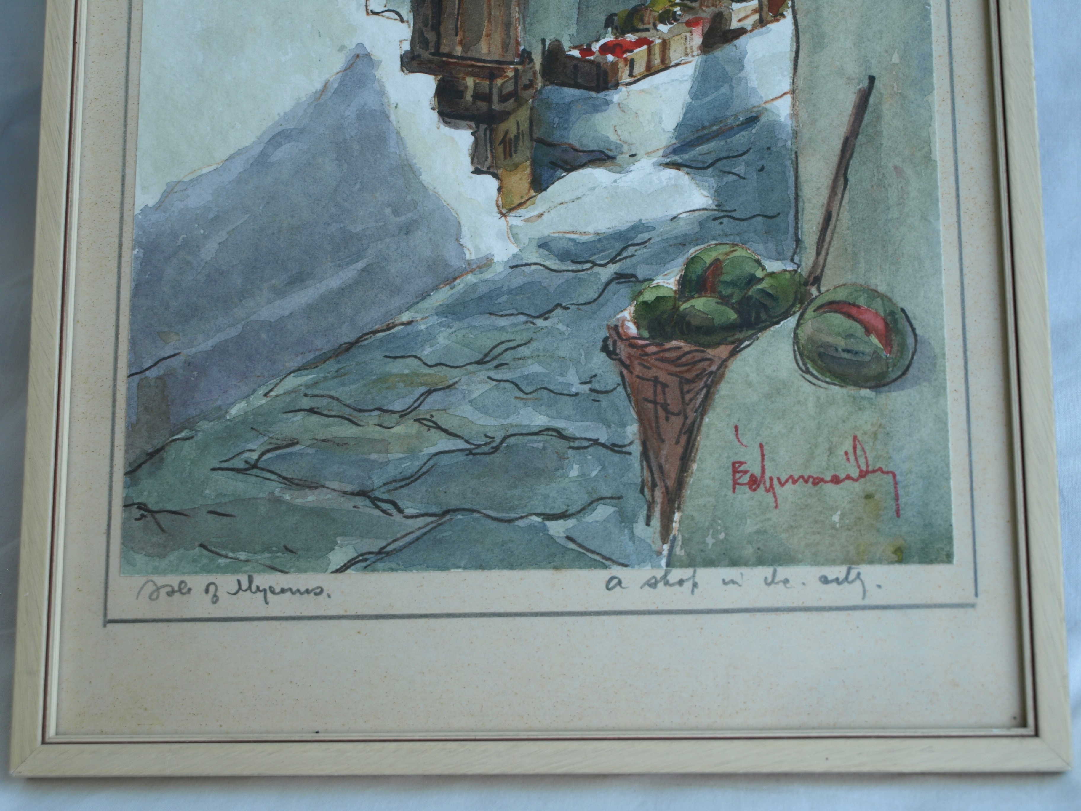 Niet of onleesbaar gesigneerd - 2 Aquarellen , gesigneerd & ingelijst – Engelse kunstenaar? kopen? Bied vanaf 1!