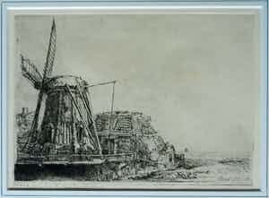 Theo Beerendonk - Rembrandt Harmensz van Rijn – ets, De Molen - De Omval - 1641 verkocht voor € 100!