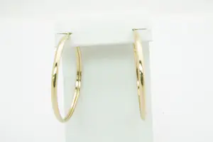 42- Fraaie set 14 karaats geelgouden open "Creolen" oorsieraden - glad afgewerkt kopen? Bied vanaf 140!