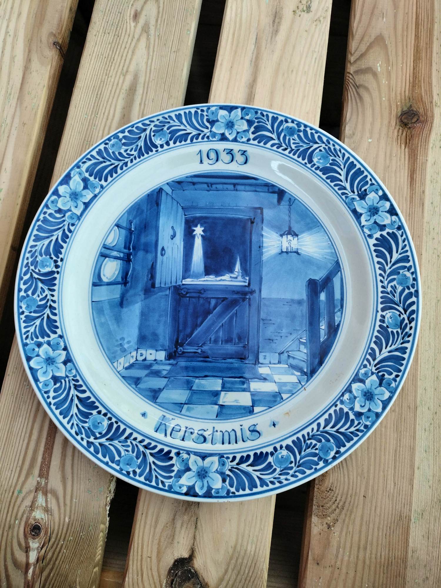 Potterie Oud Delft - Wandbord Kerstmis kopen? Bied vanaf 30!