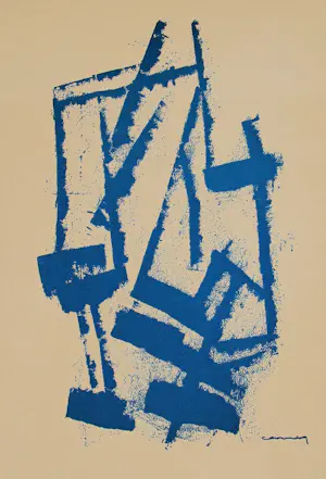 Georges Jules Henri Carrey - Composition abstrait - 1953 - Originele lithografie kopen? Bied vanaf 70!