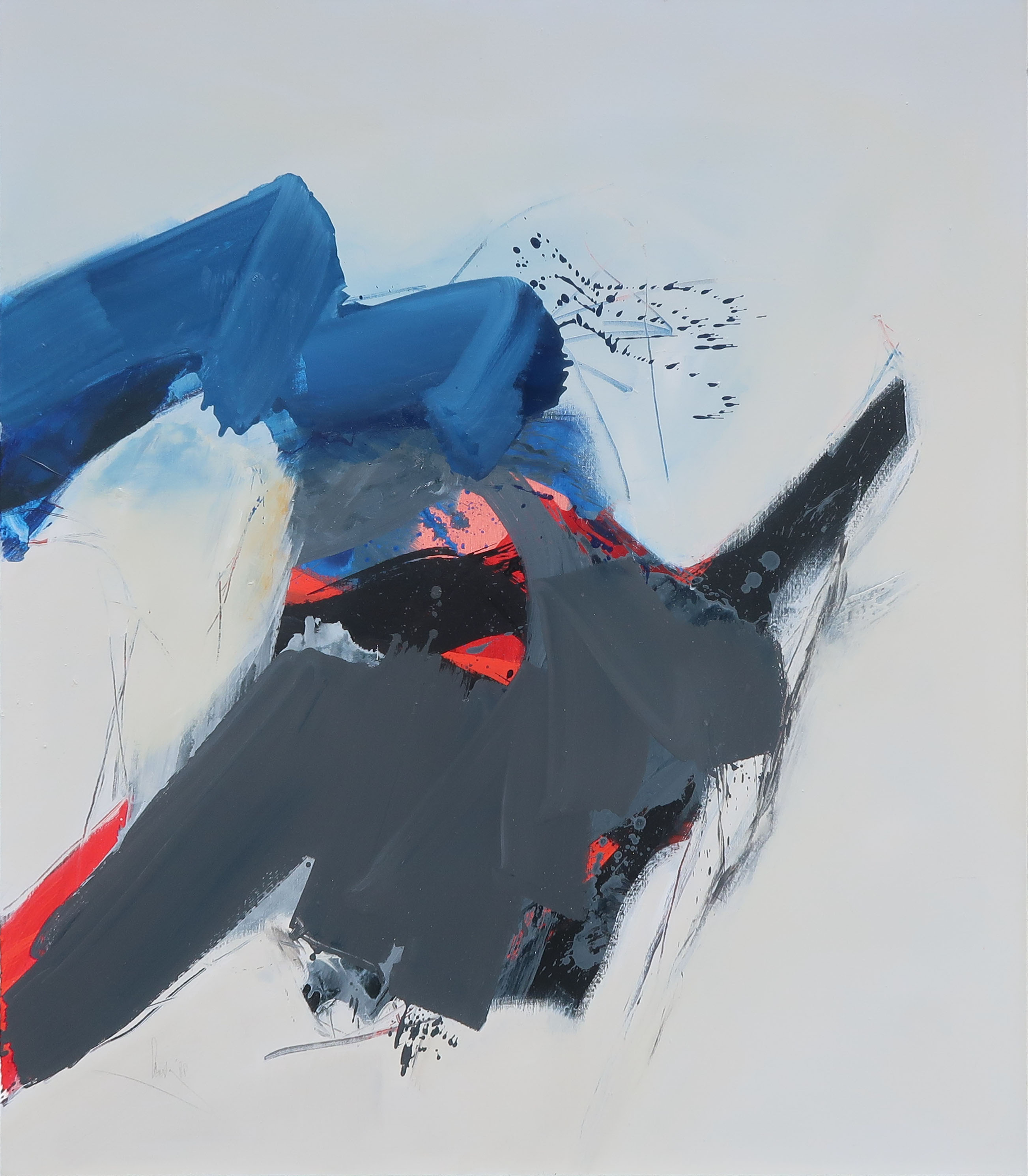 Arty Grimm - Olieverf op doek, Zonder titel - Ingelijst verkocht voor € 625!