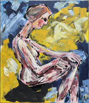 Martin van Wordragen - Olieverf op doek: 'Openlucht-naakt' kopen? Bied vanaf 475!