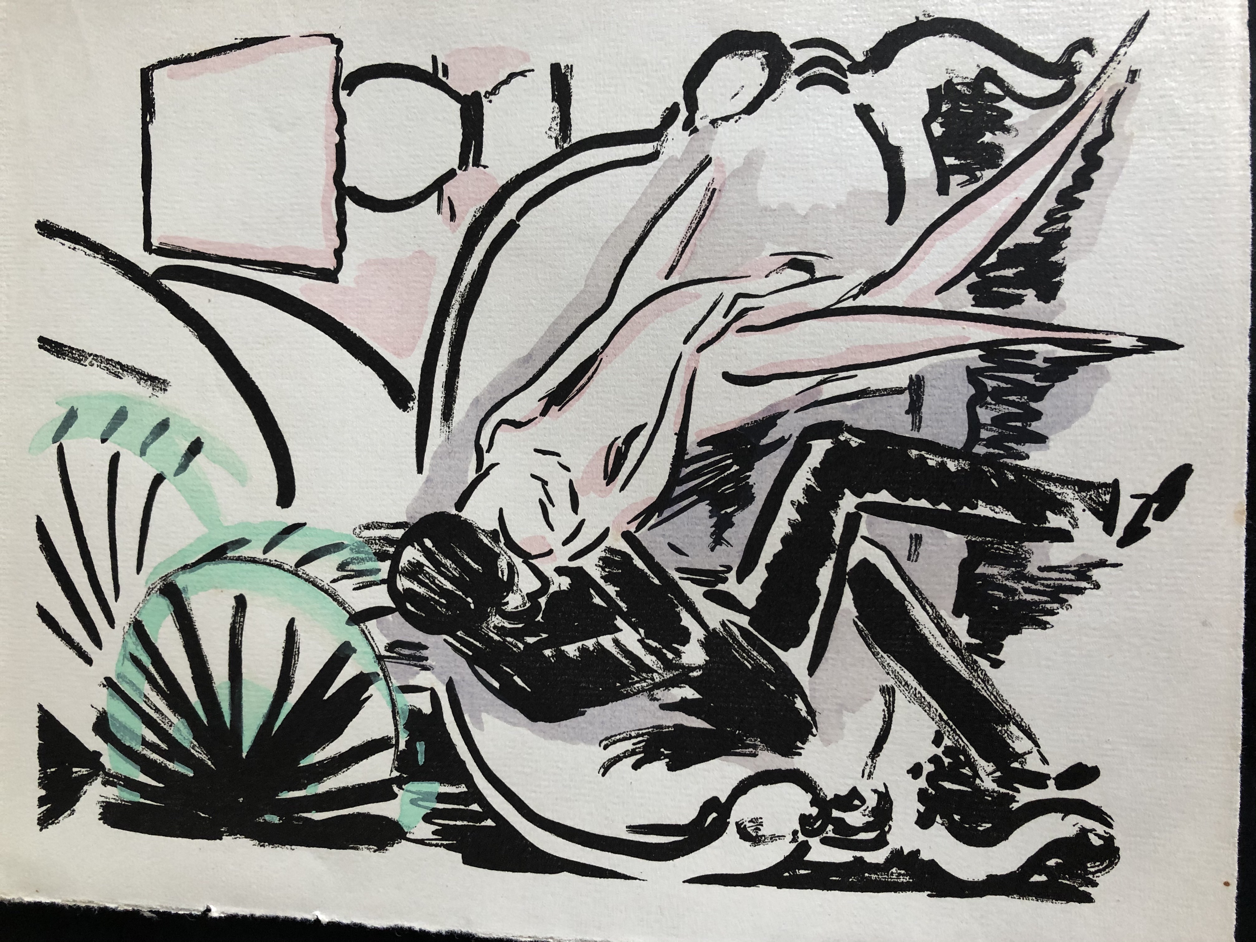 Kees van Dongen - Pochoir - La Garconne - De kus kopen? Bied vanaf 295!