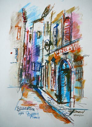 Toon Willemsen - Belgentier Provence 1983 -inkttekening- kopen? Bied vanaf 15!