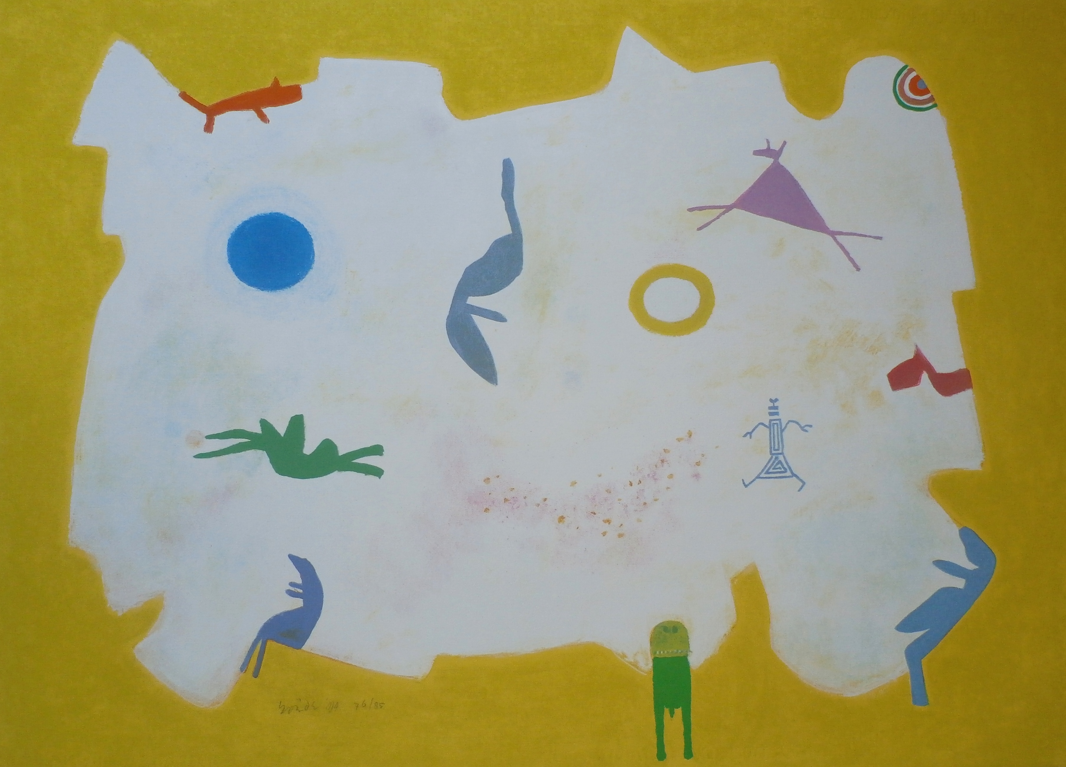 Jan Roede - zeefdruk: Eiland - 1994 verkocht voor € 125!