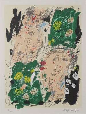 Kees Salentijn - Zeefdruk, Vestidos VI - Ingelijst kopen? Bied vanaf 50!