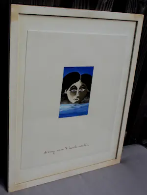 Ans Wortel - Ingelijste aquarel: de berg van 't koele water - 1971 kopen? Bied vanaf 225!