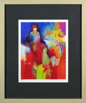 Arthur Bernard - Zeefdruk, Zonder titel - Ingelijst verkocht voor € 35!