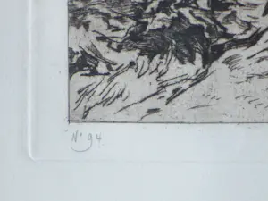 Willem de Zwart - Laantje met wagen - Ets kopen? Bied vanaf 65!