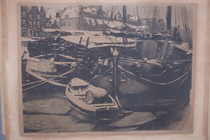 Willem Witsen - Turfschepen in de Oude Schans kopen? Bied vanaf 350!