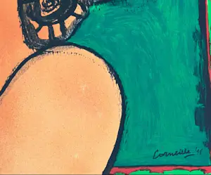 Buy Corneille - Femme et chat au fond vert? Bid from 395!