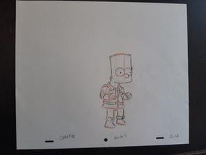 Matt Groening - originele productie tekening, The Simpsons, Bart kopen? Bied vanaf 60!