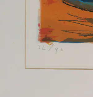 Anton Vrede - Zeefdruk, Zonder titel - Ingelijst kopen? Bied vanaf 60!