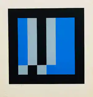 Ian Tyson - blue and silver (geometrisch abstract) kaufen? Bieten Sie von 95!