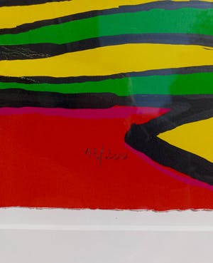 Corneille - Le damier amoureux, zeefdruk (netjes ingelijst, groot!) kopen? Bied vanaf 495!