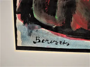 Paul Bervoets - Belgisch Expressionist - groep G-58 - Olieverf "le Masque" - mooi ingelijst kopen? Bied vanaf 168!