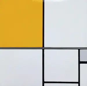 Piet Mondriaan - Composition B, with Double Line and Yellow and Gray, emaille op metaal (unica) kaufen? Bieten Sie von 450!