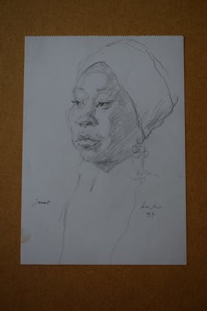 Joop Liesker - Portret van een jonge dame Janet. kopen? Bied vanaf 35!