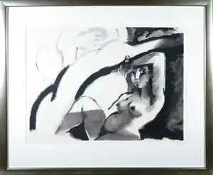 Roger Somville - Zeefdruk, Naakte vrouw - Ingelijst (Groot) verkauft für € 70!