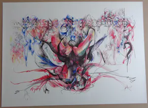 Raymond Moretti - AU SUIVANT DE JACQUES BREL / KLEURLITHO / 52x71cm / SIG kopen? Bied vanaf 35!